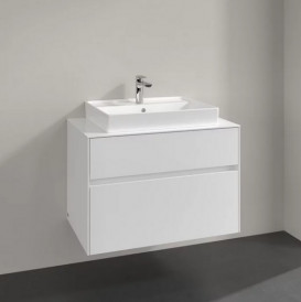 Тумба під раковину Villeroy&Boch Collaro 80х50 см МДФ глянсовий білий C08000DH