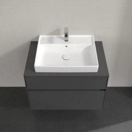 Тумба під раковину Villeroy & Boch Collaro 80х50 см МДФ глянсовий сірий C08000FP