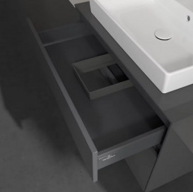 Тумба під раковину Villeroy & Boch Collaro 80х50 см МДФ глянсовий сірий C08000FP