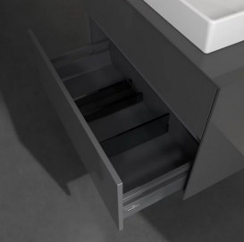 Тумба під раковину Villeroy & Boch Collaro 80х50 см МДФ глянсовий сірий C08000FP