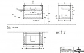 Тумба под раковину Villeroy & Boch Collaro 80х50 см ДСП белый матовый C08000MS