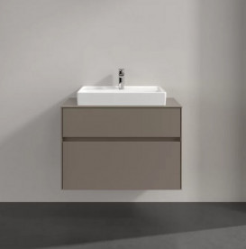 Тумба під раковину Villeroy & Boch Collaro 80х50 см ДСП сірий трюфель C08000VG