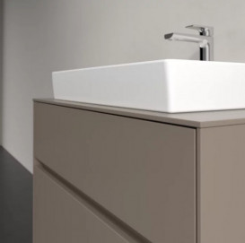 Тумба під раковину Villeroy & Boch Collaro 80х50 см ДСП сірий трюфель C08000VG