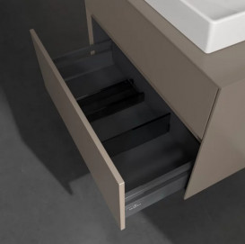 Тумба під раковину Villeroy & Boch Collaro 80х50 см ДСП сірий трюфель C08000VG