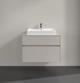 Тумба под раковину Villeroy & Boch Collaro 80х50 см ДСП мягкий серый C08000VK