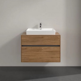 Тумба под раковину Villeroy & Boch Collaro 80х50 см ДСП дуб канзас C08000RH