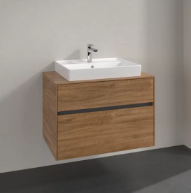 Тумба под раковину Villeroy & Boch Collaro 80х50 см ДСП дуб канзас C08000RH