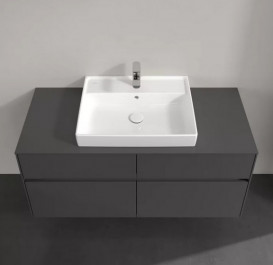 Тумба под раковину Villeroy & Boch Collaro 120х50 см МДФ глянцевый серый C08100FP