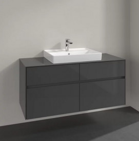 Тумба под раковину Villeroy & Boch Collaro 120х50 см МДФ глянцевый серый C08100FP