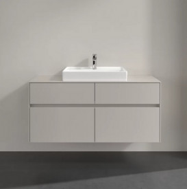 Тумба под раковину Villeroy & Boch Collaro 120х50 см ДСП мягкий серый C08100VK