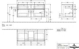 Тумба под раковину Villeroy & Boch Collaro 120х50 см ДСП мягкий серый C08100VK
