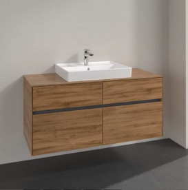 Тумба під раковину Villeroy & Boch Collaro 120х50 см ДСП дуб канзас C08100RH