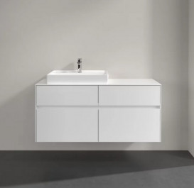 Тумба под раковину Villeroy & Boch Collaro 120х50 см МДФ глянцевый белый C08200DH