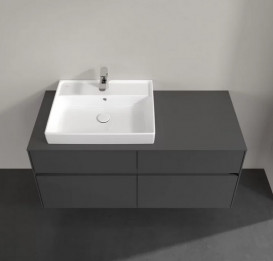 Тумба под раковину Villeroy & Boch Collaro 120х50 см МДФ глянцевый серый C08200FP