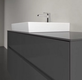 Тумба под раковину Villeroy & Boch Collaro 120х50 см МДФ глянцевый серый C08200FP