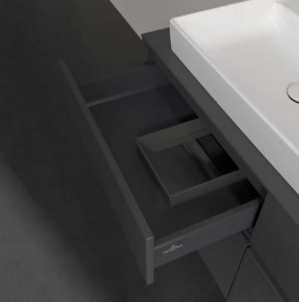 Тумба под раковину Villeroy & Boch Collaro 120х50 см МДФ глянцевый серый C08200FP