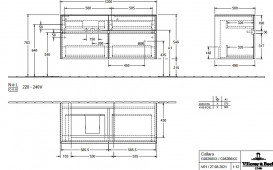 Тумба под раковину Villeroy & Boch Collaro 120х50 см МДФ глянцевый серый C08200FP