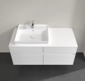 Тумба під раковину Villeroy&Boch Collaro 120х50 см ДСП білий матовий C08200MS