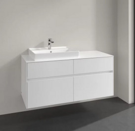 Тумба під раковину Villeroy&Boch Collaro 120х50 см ДСП білий матовий C08200MS
