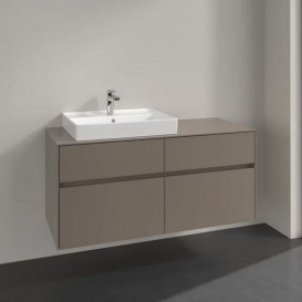 Тумба під раковину Villeroy & Boch Collaro 120х50 см ДСП сірий трюфель C08200VG