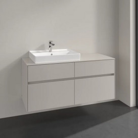 Тумба под раковину Villeroy & Boch Collaro 120х50 см ДСП мягкий серый C08200VK