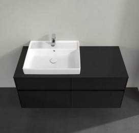 Тумба под раковину Villeroy & Boch Collaro 120х50 см МДФ черный матовый лак C08200PD
