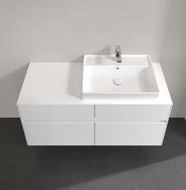 Тумба под раковину Villeroy & Boch Collaro 120х50 см МДФ глянцевый белый C08300DH