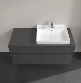 Тумба под раковину Villeroy & Boch Collaro 120х50 см МДФ глянцевый серый C08300FP