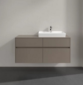 Тумба під раковину Villeroy & Boch Collaro 120х50 см ДСП сірий трюфель C08300VG