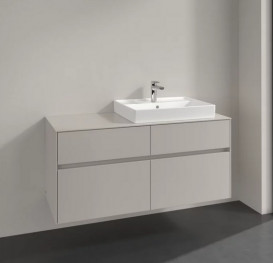 Тумба під раковину Villeroy&Boch Collaro 120х50 см ДСП м'який сірий C08300VK