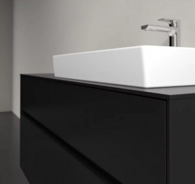 Тумба под раковину Villeroy & Boch Collaro 120х50 см МДФ черный матовый лак C08300PD