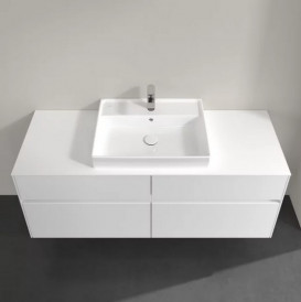 Тумба под раковину Villeroy & Boch Collaro 140х50 см МДФ глянцевый белый C08400DH