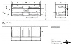 Тумба под раковину Villeroy & Boch Collaro 140х50 см МДФ глянцевый белый C08400DH