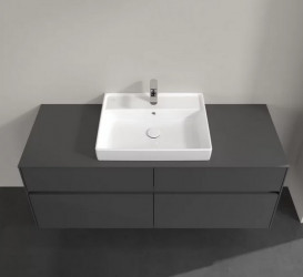 Тумба под раковину Villeroy & Boch Collaro 140х50 см МДФ глянцевый серый C08400FP