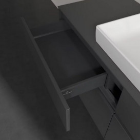 Тумба под раковину Villeroy & Boch Collaro 140х50 см МДФ глянцевый серый C08400FP