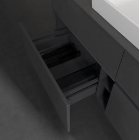 Тумба под раковину Villeroy & Boch Collaro 140х50 см МДФ глянцевый серый C08400FP
