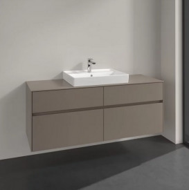 Тумба под раковину Villeroy & Boch Collaro 140х50 см ДСП трюфель серый C08400VG