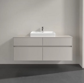 Тумба под раковину Villeroy & Boch Collaro 140х50 см ДСП мягкий серый C08400VK