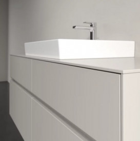 Тумба под раковину Villeroy & Boch Collaro 140х50 см ДСП мягкий серый C08400VK