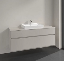 Тумба под раковину Villeroy & Boch Collaro 140х50 см ДСП мягкий серый C08400VK