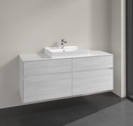 Тумба под раковину Villeroy & Boch Collaro 140х50 см ДСП белое дерево C08400E8