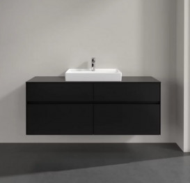 Тумба под раковину Villeroy & Boch Collaro 140х50 см МДФ черный матовый лак C08400PD