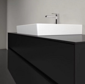 Тумба под раковину Villeroy & Boch Collaro 140х50 см МДФ черный матовый лак C08400PD
