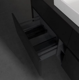 Тумба под раковину Villeroy & Boch Collaro 140х50 см МДФ черный матовый лак C08400PD