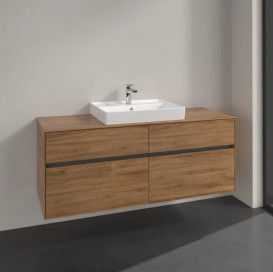 Тумба під раковину Villeroy & Boch Collaro 140х50 см ДСП дуб канзас C08400RH