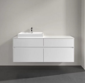 Тумба под раковину Villeroy & Boch Collaro 140х50 см МДФ глянцевый белый C08500DH