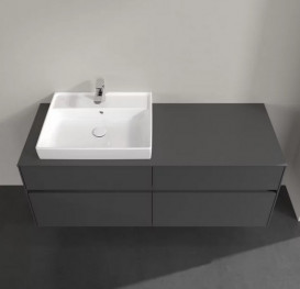 Тумба под раковину Villeroy & Boch Collaro 140х50 см МДФ глянцевый серый C08500FP
