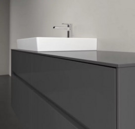 Тумба под раковину Villeroy & Boch Collaro 140х50 см МДФ глянцевый серый C08500FP