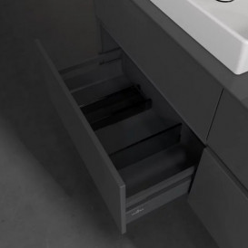 Тумба под раковину Villeroy & Boch Collaro 140х50 см МДФ глянцевый серый C08500FP