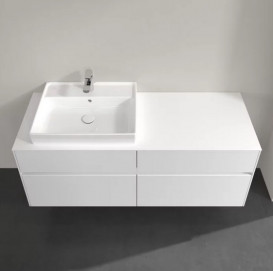 Тумба під раковину Villeroy&Boch Collaro 140х50 см ДСП білий матовий C08500MS